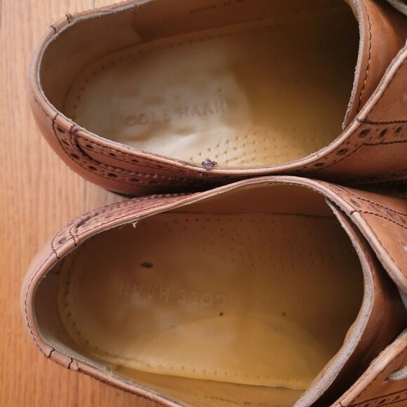 Cole Haan Air‎ 12M Tan Brown Leather Dress Shoes Wingtips GIRALDO main image 5